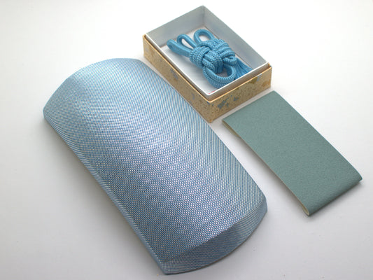 胴掛（佐賀錦（水色）・五厘大）・音緒・胴ゴムセット ０６