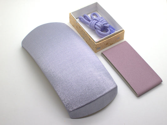 胴掛（佐賀錦（紫）・五厘大）・音緒・胴ゴムセット ０７