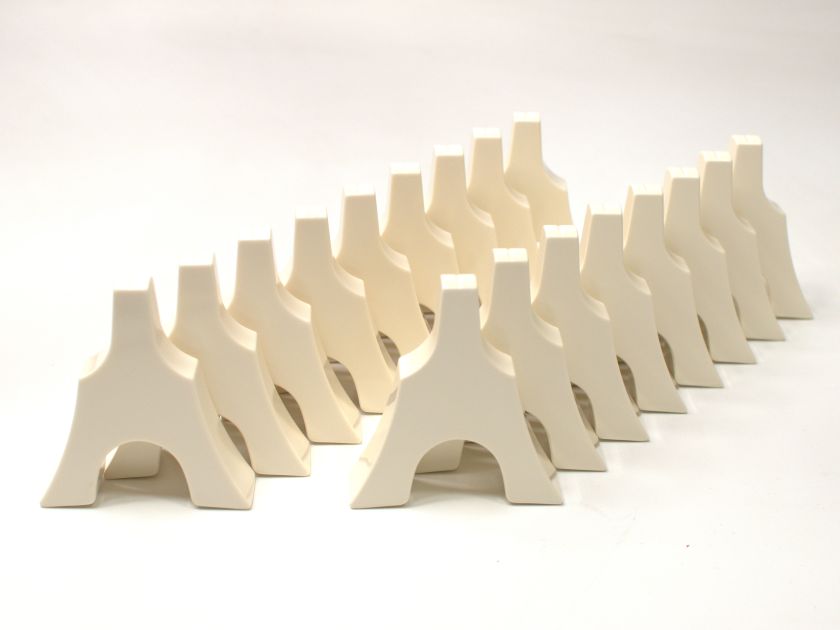 【白象】十七絃箏柱セット（玉龍・大）