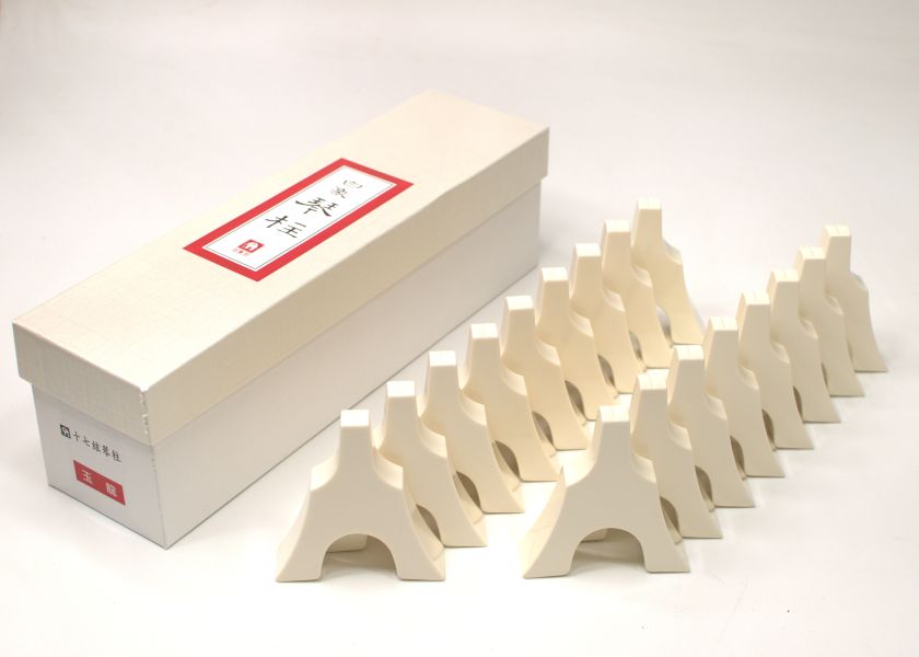 【白象】十七絃箏柱セット（玉龍・大）