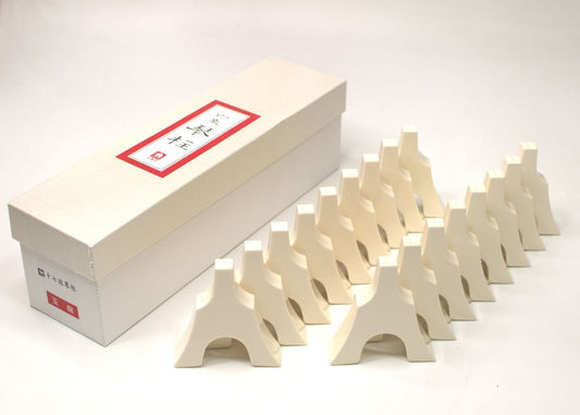 【白象】十七絃箏柱セット（玉龍・大）