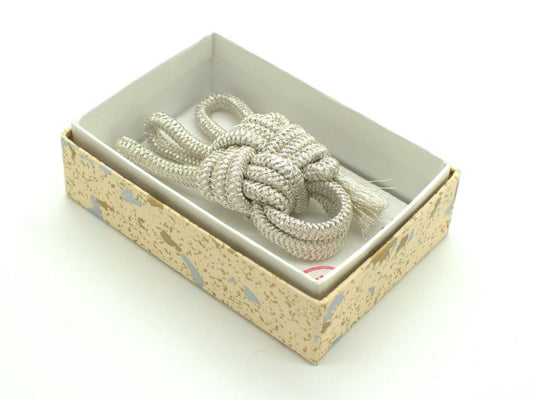 極上正絹音緒（長唄・民謡）・胴紐セット No.39 銀